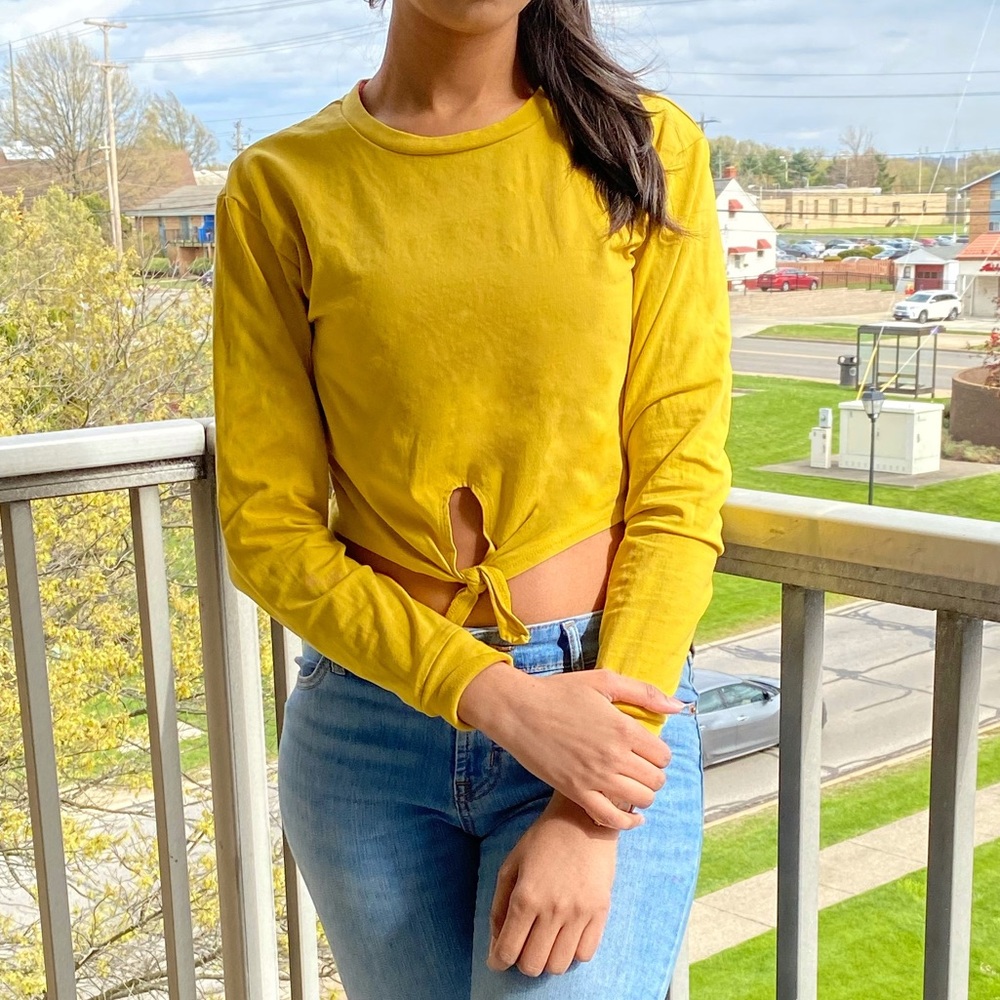 Forever21 - Crop Top ( long sleeves)